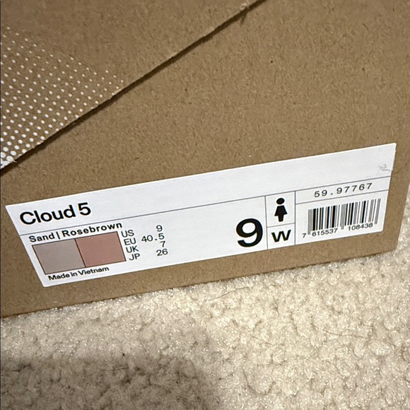 On Women's Athletic Shoes in Cream and Tan - Picture 6 of 6